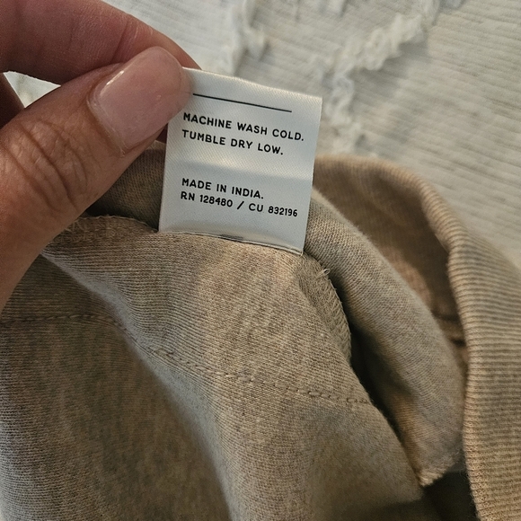 PACT Sweatpants M NWOT Organic Cotton Stretchy Wide Leg Pockets Stripe Lounge - Picture 8 of 8